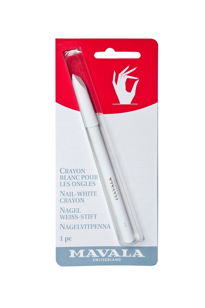 Nail white crayon